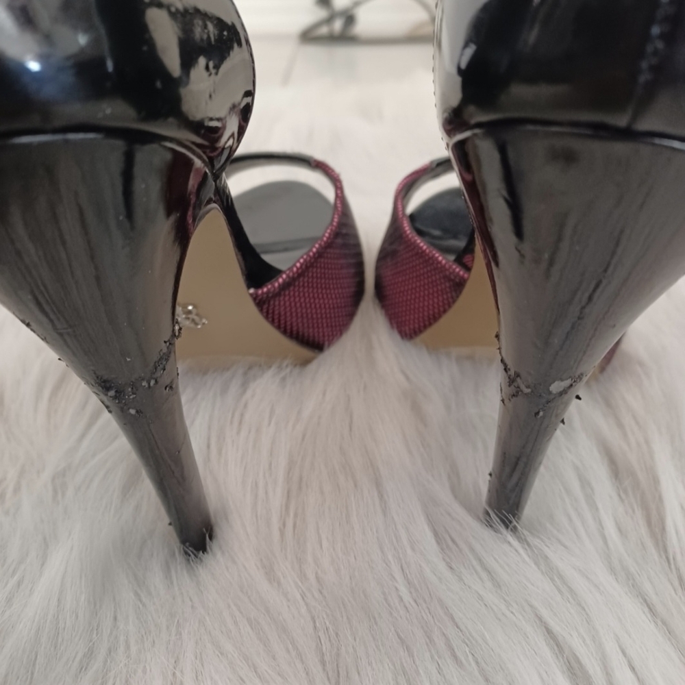 Rock & Republic Black & Pink High Heel Shoes Size 9.5 - Picture 6 of 9